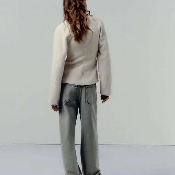 Zara belted soft cardigan Ecru NWT